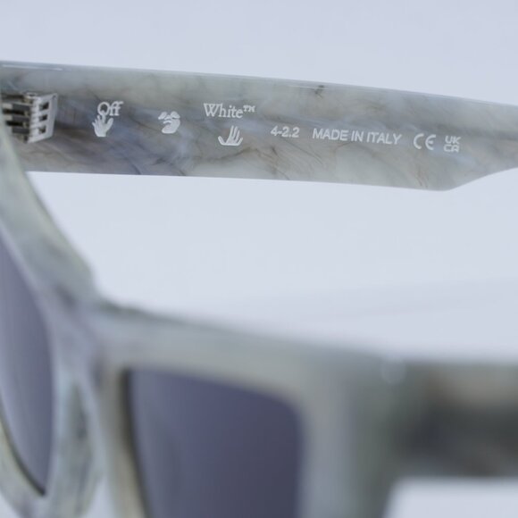 🕶️New Off-White OERI045 EDVARD 0807 Sunglasses - Grey Marble Frame - Picture 8 of 10